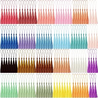 MUXGOA 154 Pcs Bookmark Tassels Bulk for Crafts,Key Chain Mini Tassels for Jewelry Making & Graduation Book Marks(22 Colors, 7 Pcs of Each)