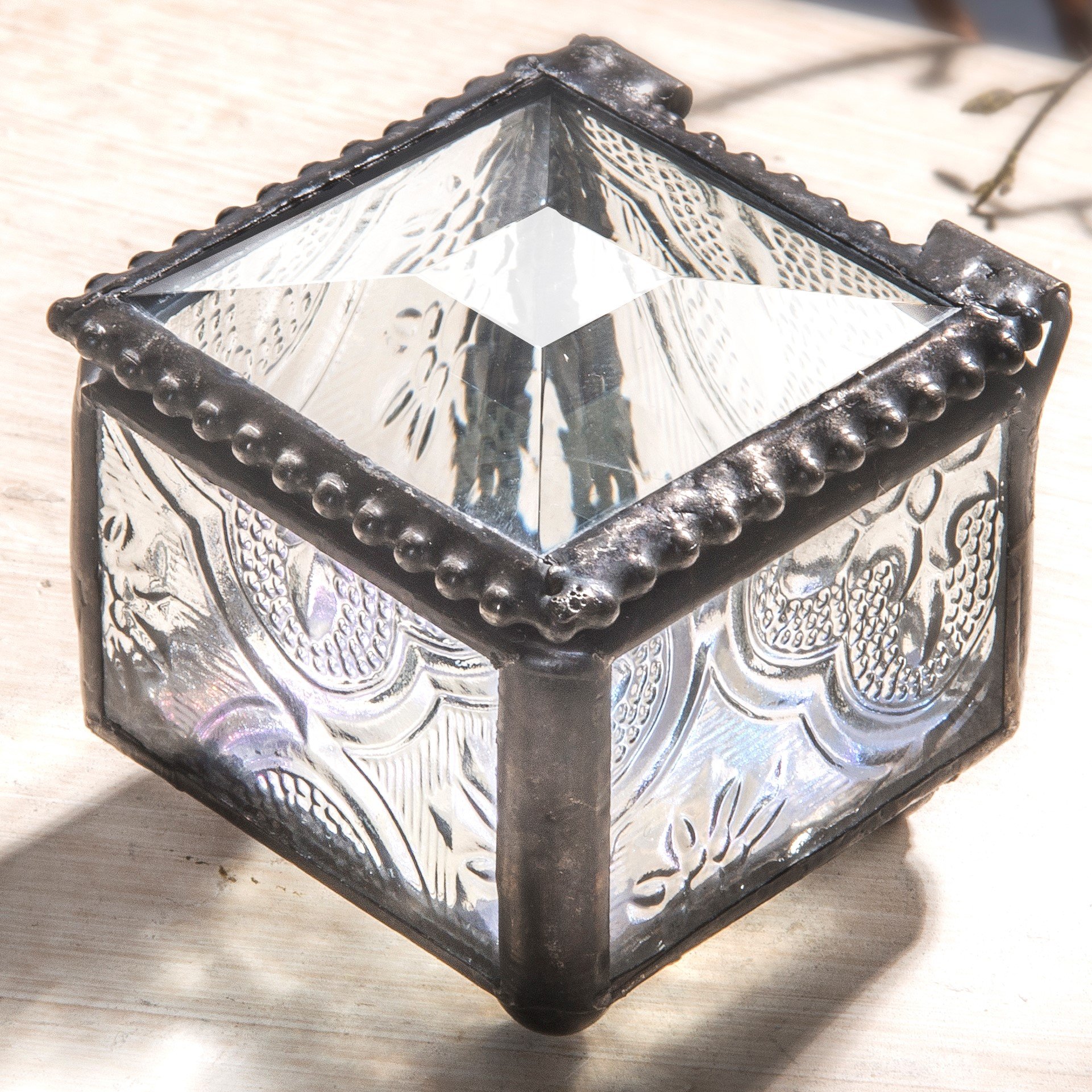 * vintage Jewelry box ✵ * 硝子の ジュエリーボックス vintage Jewelry box ✵ * 硝子の ジュエリーボックス - メルカリ