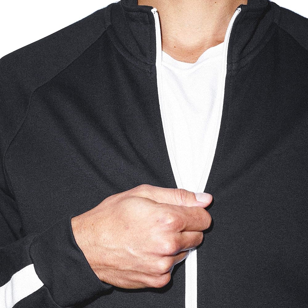 American Apparel Men's Interlock Long Sleeve Track Jacket