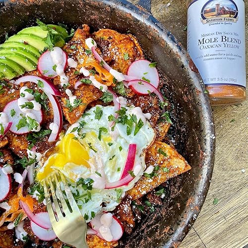 Miniatura 5 de Shawhan Farms Mezcla mexicana de salsa seca de topo, mezcla de amarillo oaxaqueño, totalmente natural, solo agrega agua, úsalo para comidas simples,