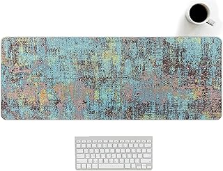 Vintage Blue Green Mouse Pad Gradient Desk Mat Retro Blue Green Rectangle Large Long Computer Mousepad, XL Mousepads Teal Desk Accessorie Office Supplies for Women Men 31.5×11.8