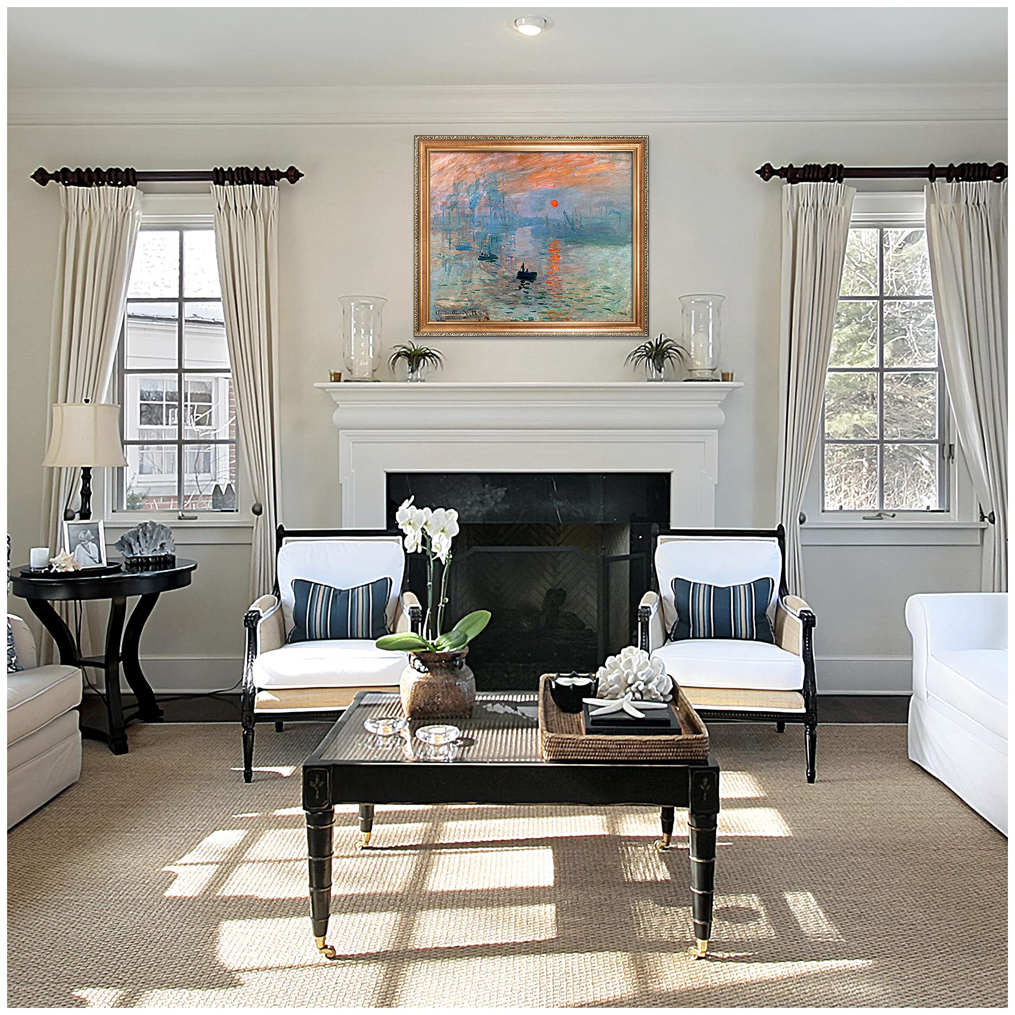 クロード・モネ  【フレームサイズ 32×26cm】 額付】ポスター クロード・モネ 名画 全5種 アートポスター