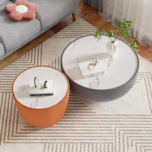 Miniatura 56 de Mesa de centro rústica marrón para sala de estar, mesas centrales rectangulares, moderna y elegante mesa de cóctel de madera para oficina en casa -