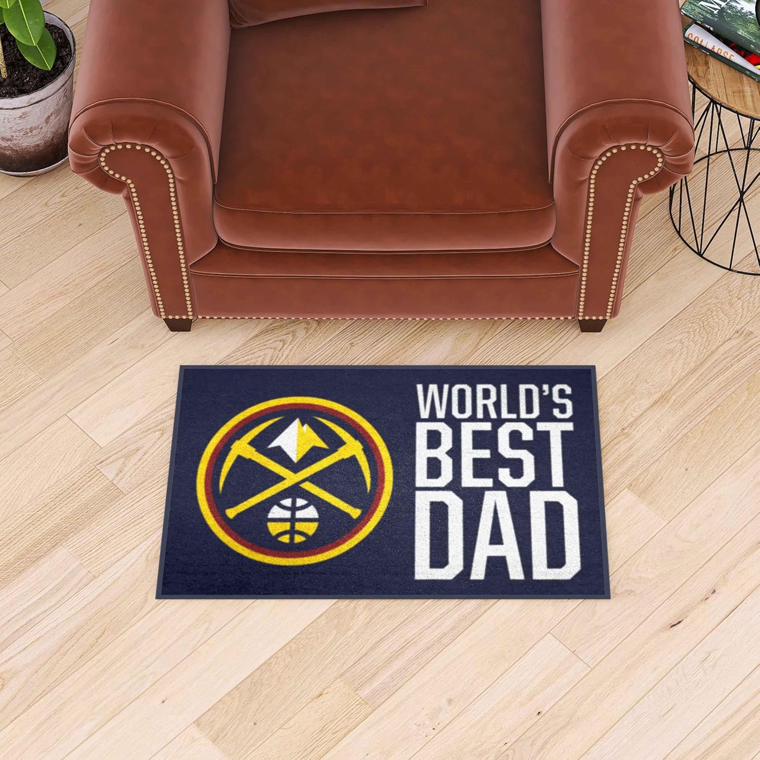 FANMATS 31184 Denver Nuggets Starter Mat Accent Rug - 19in. x 30in. | Sports Fan Home Decor Rug and Tailgating Mat World's Best Dad Starter Mat