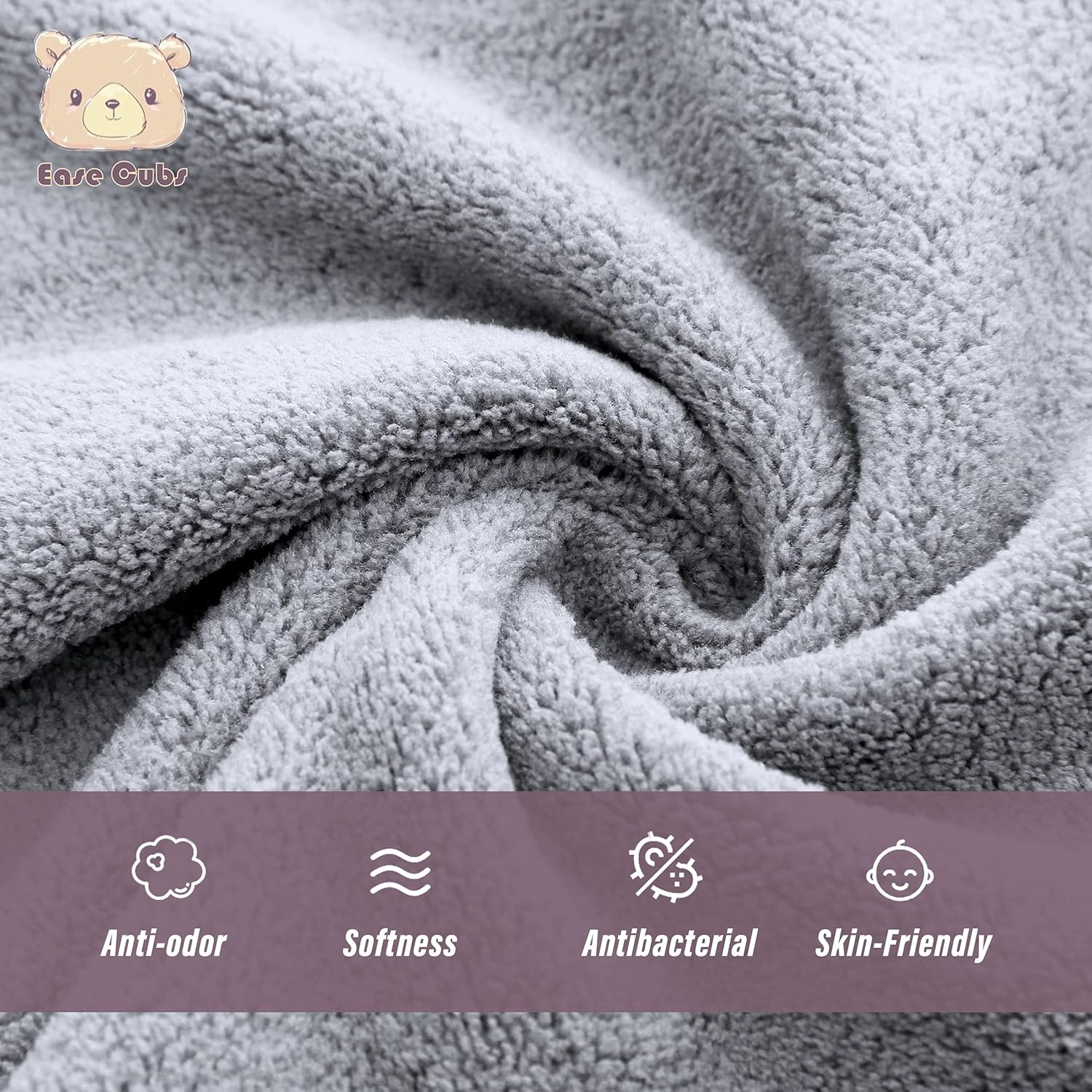 10 Pack Ultra Soft Burp Cloths for Baby and Newborn, Gentle on Sensitive Skin for Face and Body, Plush, Super Durable Absorbent Burping Clothes for Girls and Boys, 20" by 10" White and Grey : Baby
