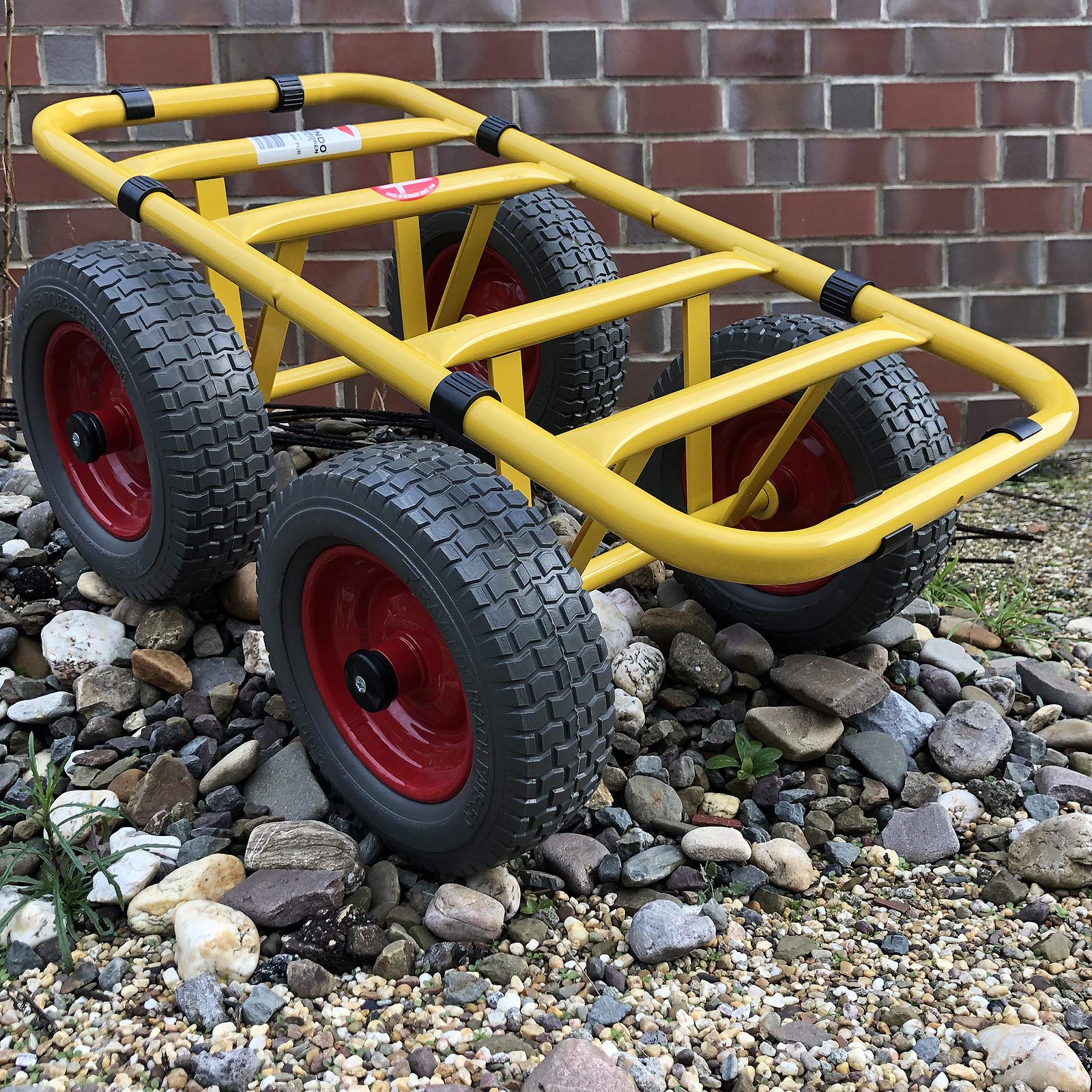 Ravendo Plattenwagen Transportwagen Dolly 4 Rad 300 Kg Schwerlast Lasten Karre Transportkarre Pannensicher Made in Europe