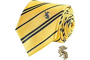 Hufflepuff Tie, Officially Licensed Harry Potter Necktie