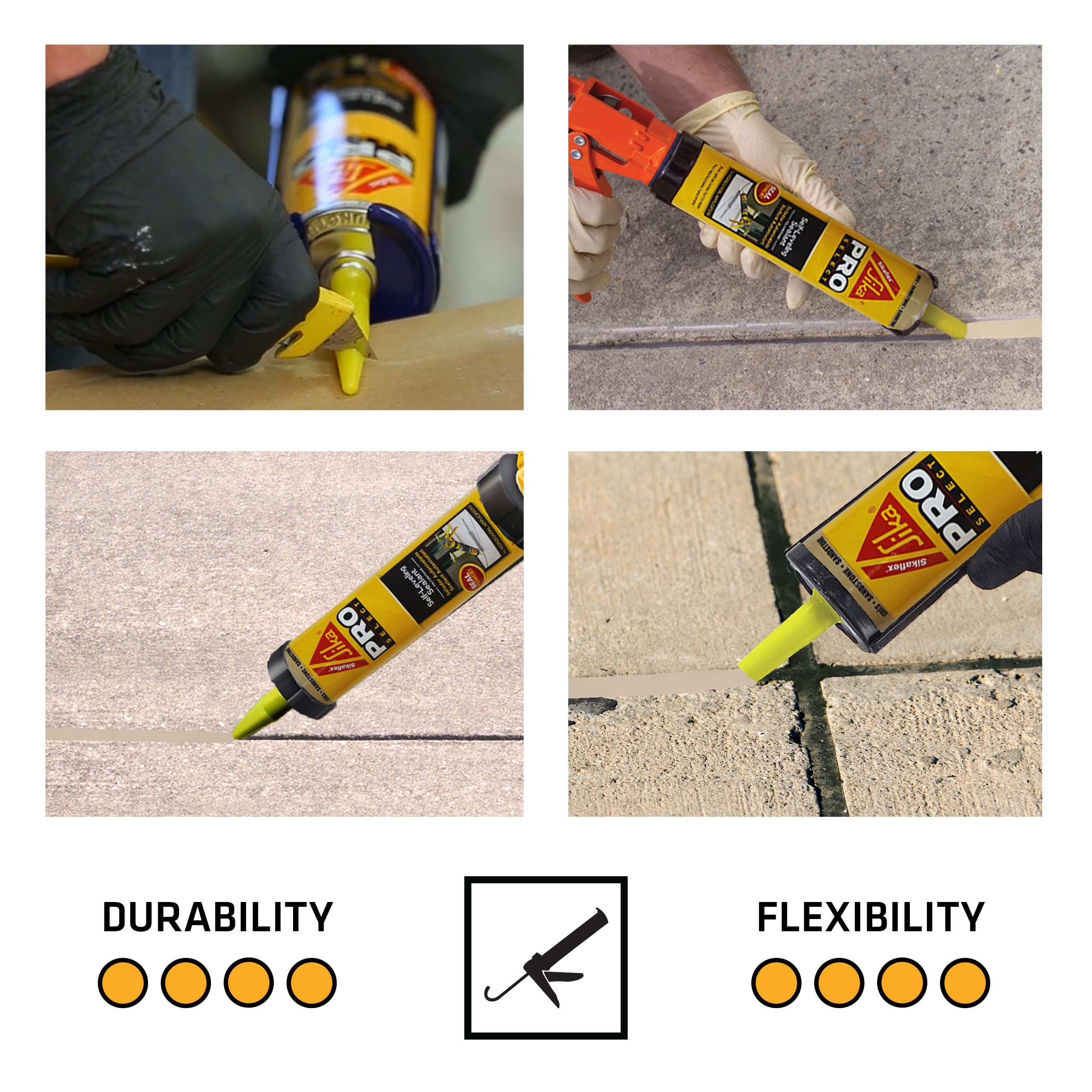 Condition photo showing New/Like New for Sikaflex Self Leveling Sealant, Gray, polyurethane with an accelerated curing capacity for sealing horizontal expansion joints in concrete, 10.1 fl. oz Cartridge
