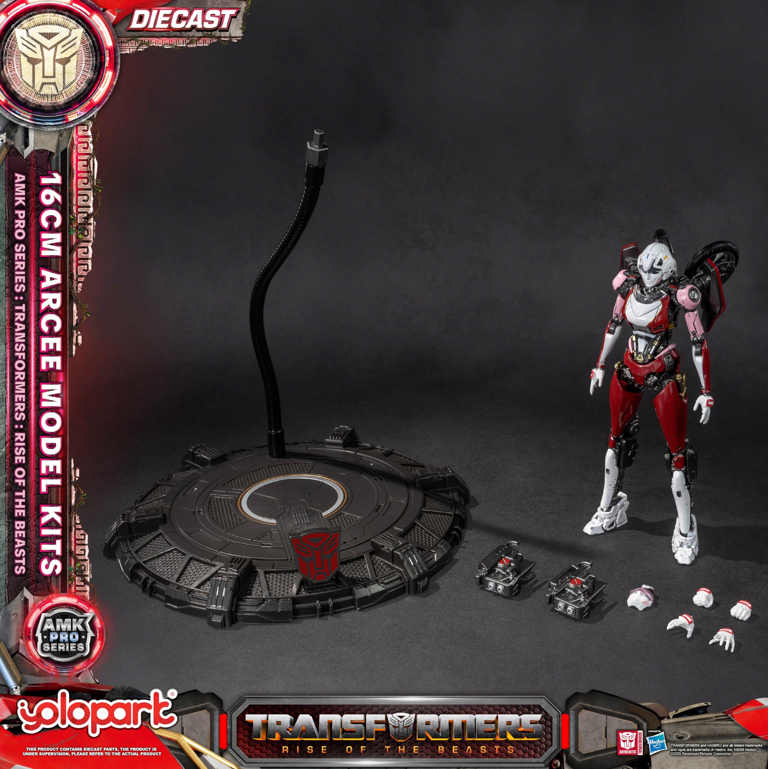 YOLOPARK Transformers Rise of The Beasts Acree - Figura de acción fundida, serie AMK PRO de 5.9 pulgadas, juguetes transformadores altamente articulados para edades de 15 años en adelante, sin