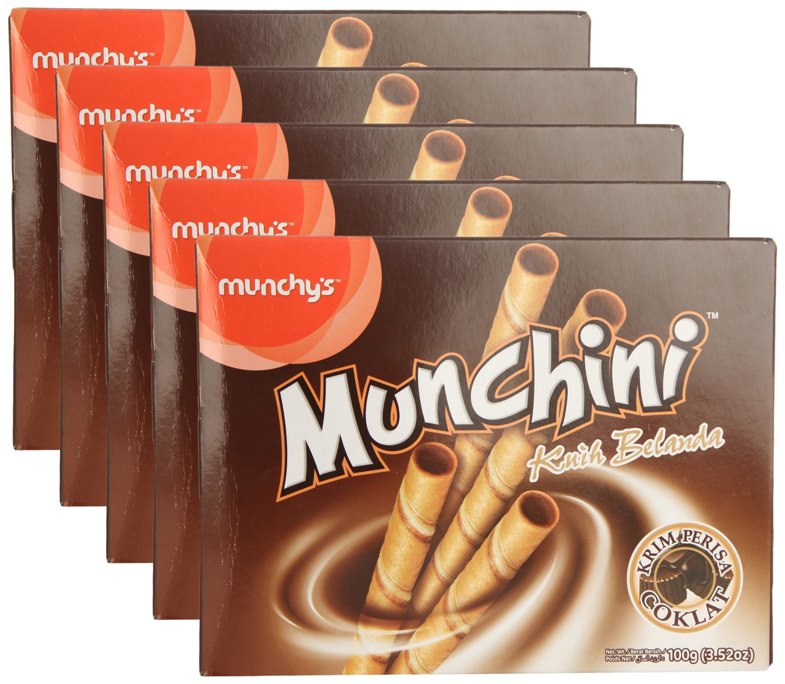 More Combo - Munchys Chocolate Wafer Rolls - Kuih Belanda Krim Perisa, 100g (Pack of 5) Promo Pack (B07F43VDQC) Amazon Price History, Amazon Price Tracker