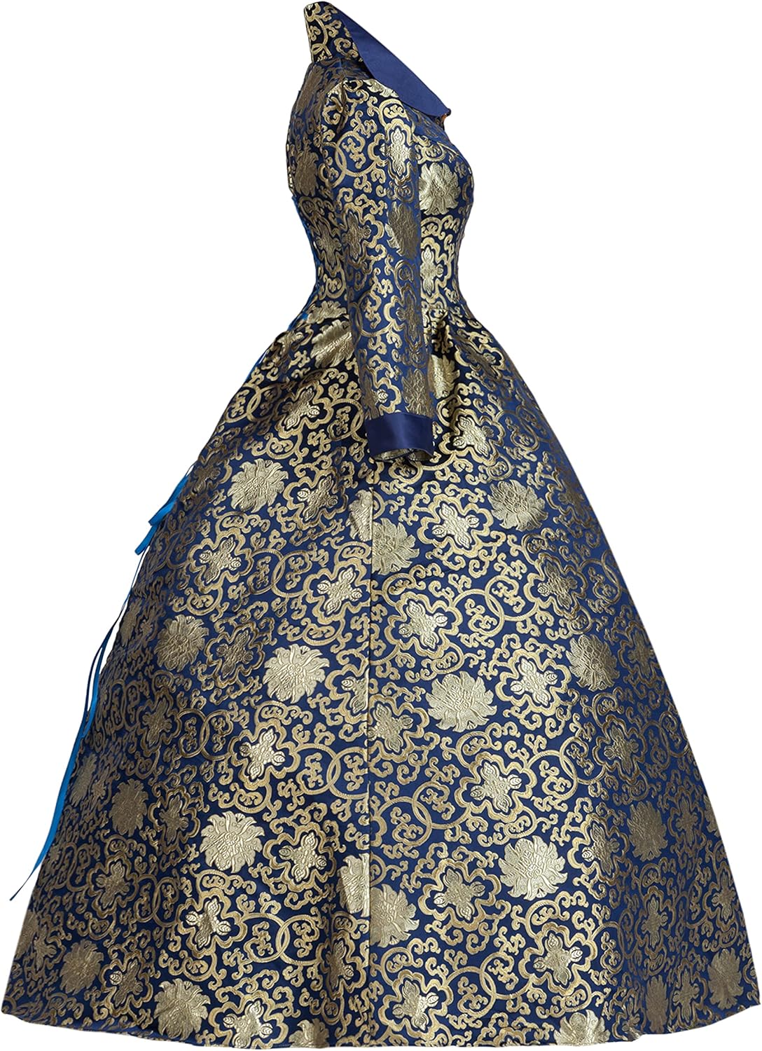 Renaissance Queen Princess Fairytale Brocade Victorian Holiday Dress Historical Masquerade Ball Gown