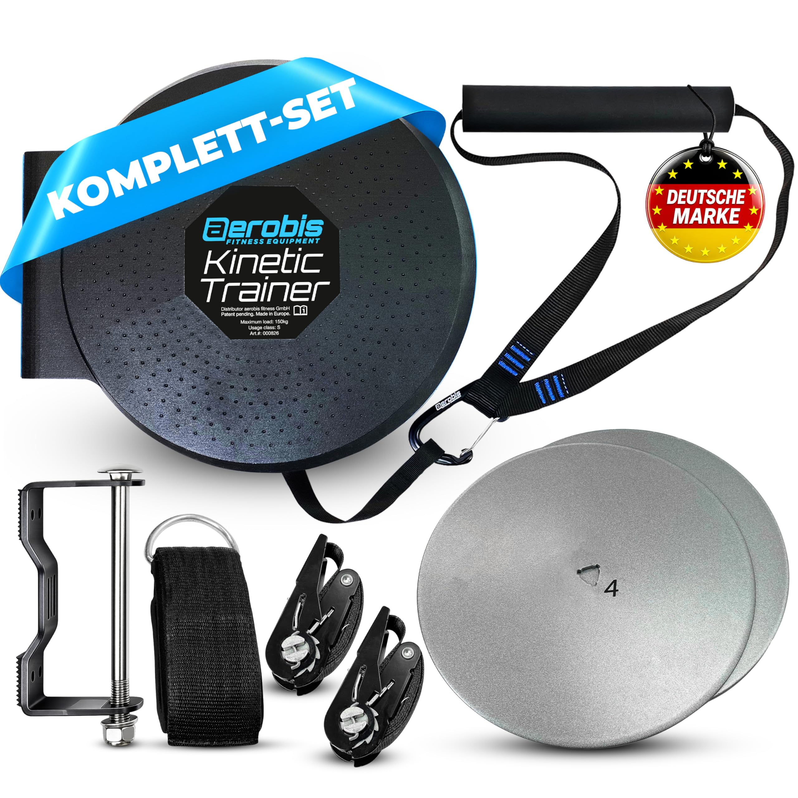 aerobis® Kinetic Trainer | Kinetic-Fitness-Set zum effektiven Kraft- & Muskelaufbau | Schwungrad-Trainings-Set für alle Muskeln | Exzentrisches Fitnesstraining