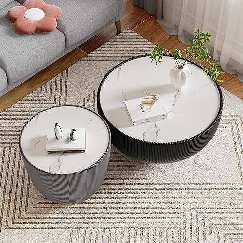 Miniatura 143 de Mesa de centro rústica marrón para sala de estar, mesas centrales rectangulares, moderna y elegante mesa de cóctel de madera para oficina en casa -