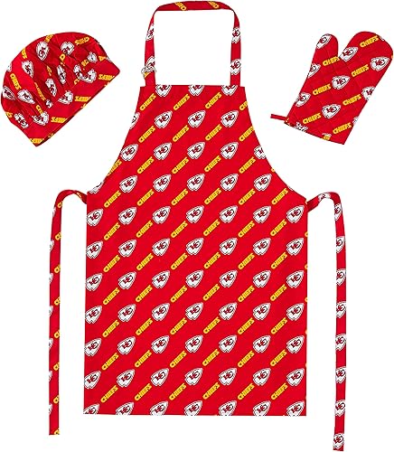 Miniatura 10 de Northwest NFL unisex-adult 3-piece Apron, Oven Mitt and Chef Hat Set