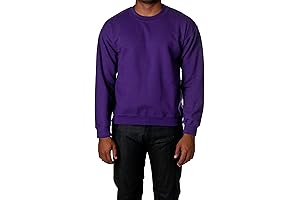 Gildan Men's Essential Dark Purple Crewneck Sweatshirt: Comfort and Style Combined