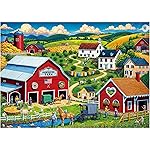 Rocorose Jigsaw Puzzles for Adults 1000 Pieces, Sunshine Farm Puzzle Challenging Game Nights Autumn Harvest Puzzle for Party Home Decoration
