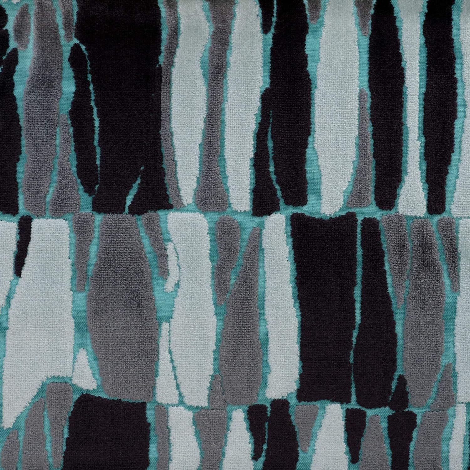 TOP FABRIC - Twiggy, Geometric Cut Velvet Upholstery Fabric by The Yard Fiddlefern