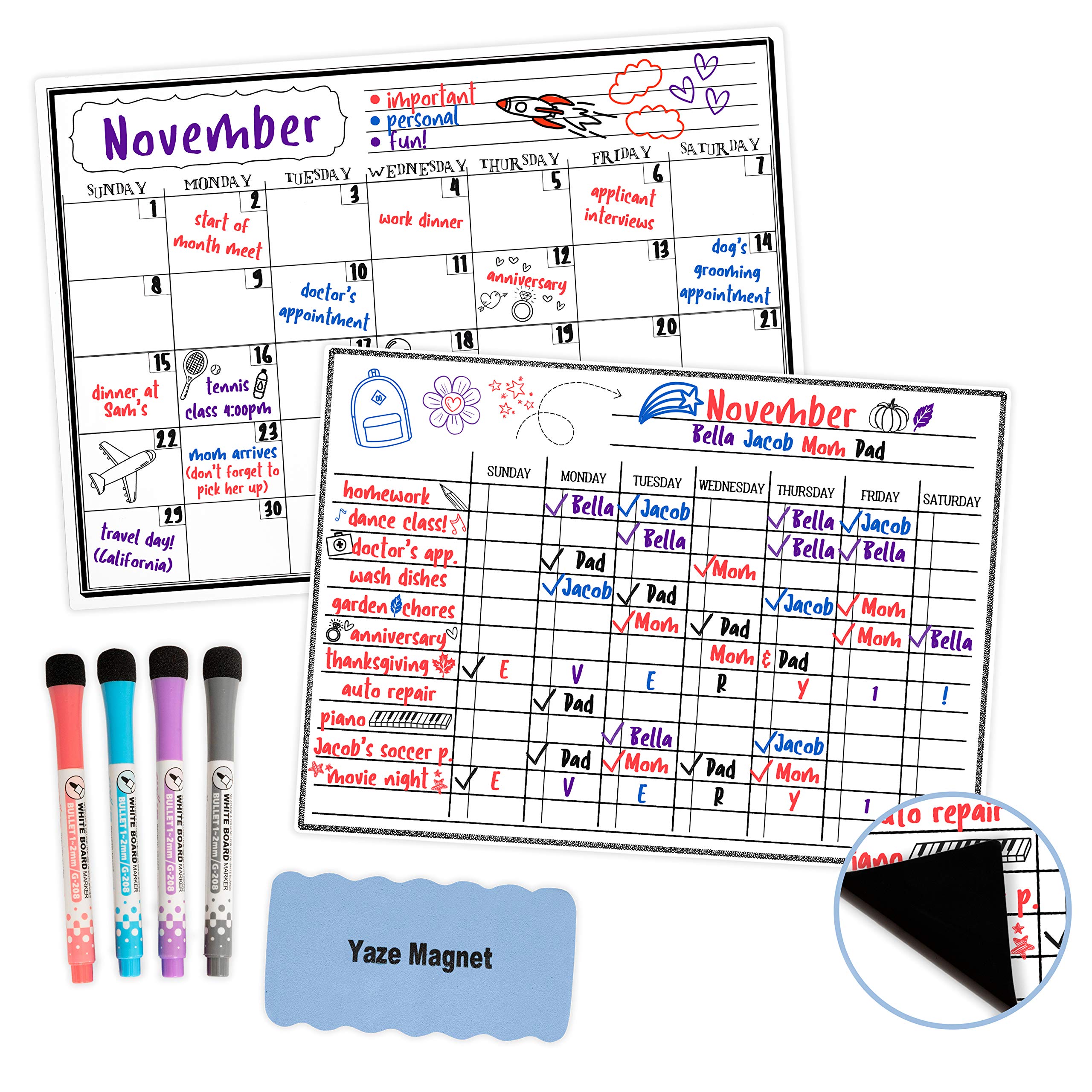 Buy White Board & Chore Chart Family Command Center & Reward