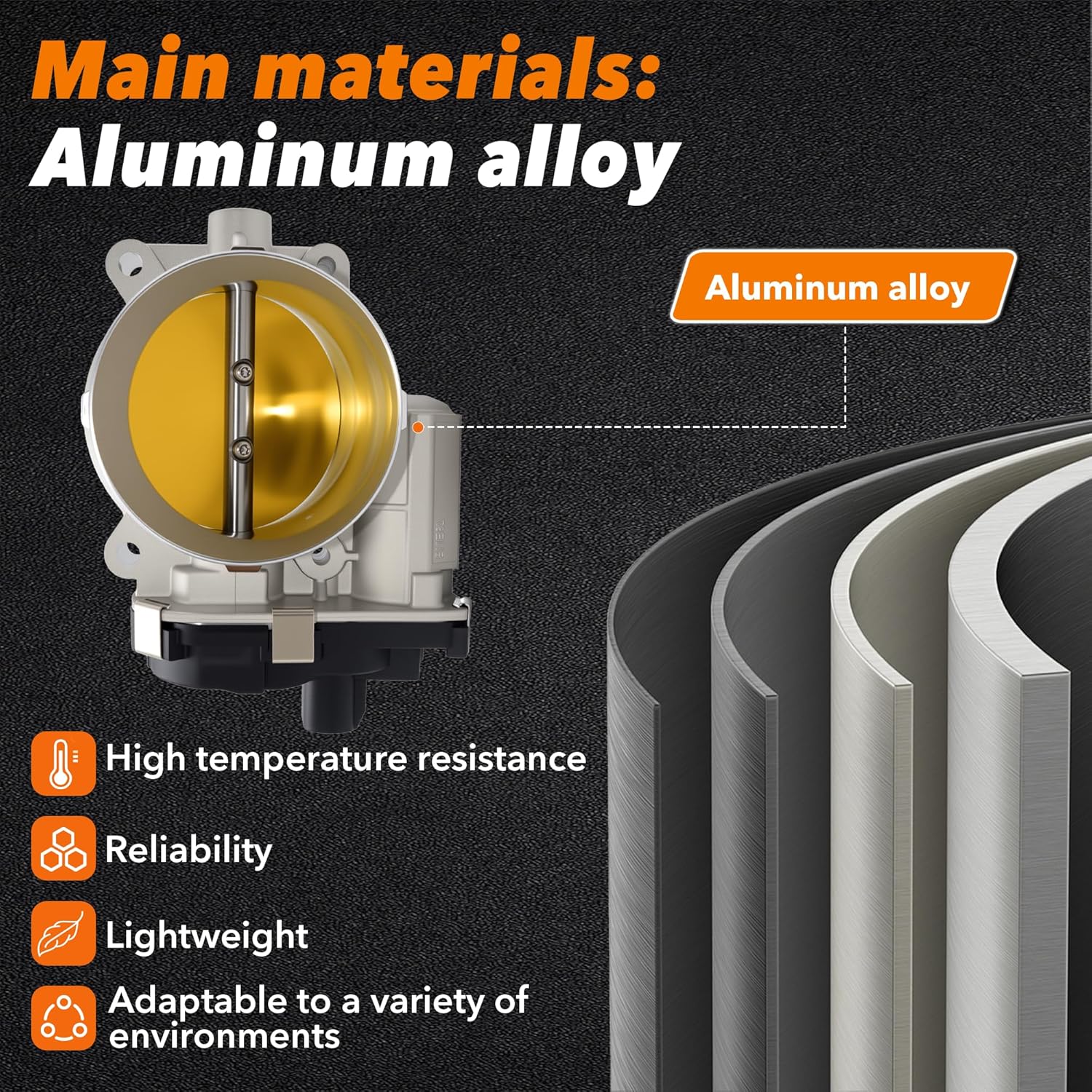 Electronic Throttle Body 12601387 Compatible for 2009-15 Chevy Chevrolet Avalanche Tahoe Suburban Silverado Express, Cadillac Escalade, GMC Yukon Sierra 1500 2500 3500 [V8] Engine Only - Image 5