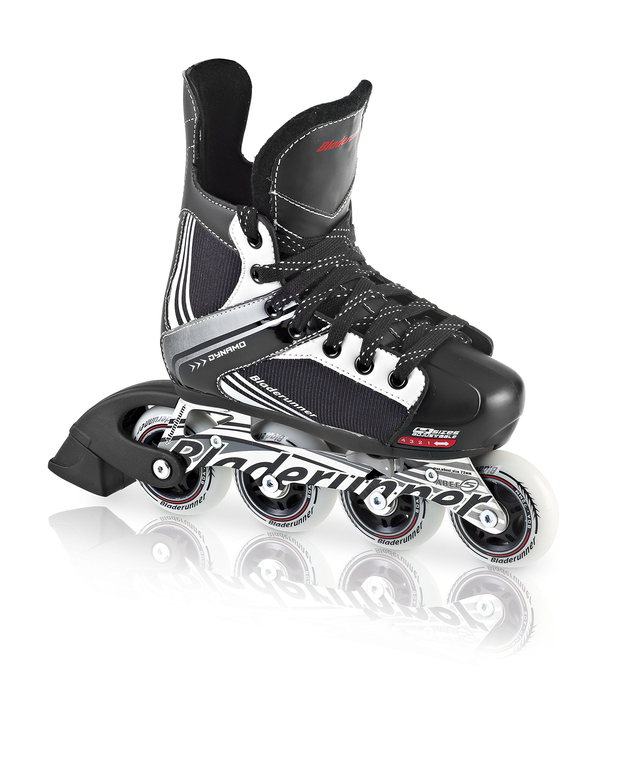 RollerbladeBladerunner Dynamo Jr Size Adjustable Hockey Inline Skate, Black and Red, Inline Skates