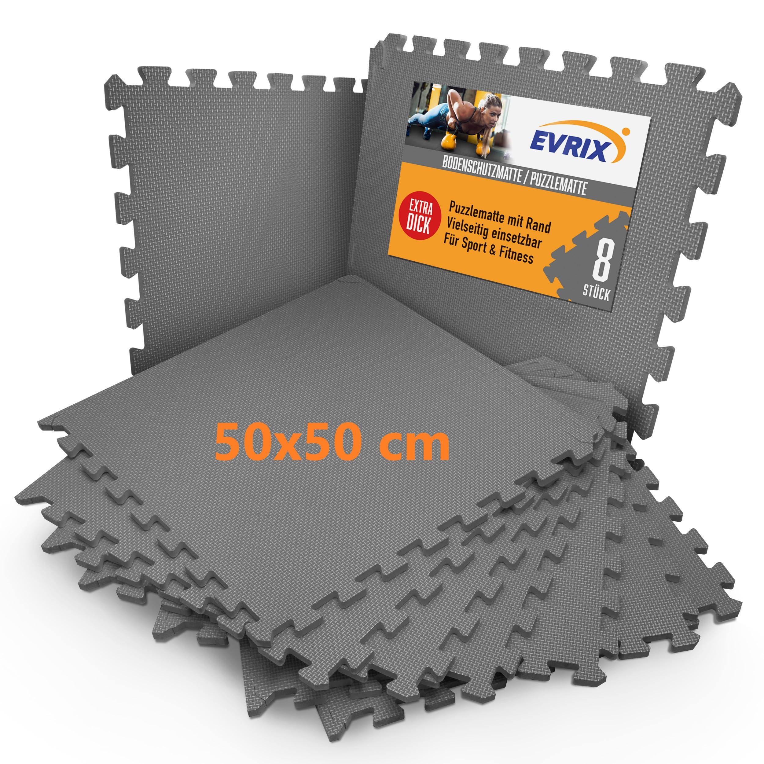 Synx Tools Fitness Puzzelmat -Vloertegels-Sportmat met Antislip -FOAM Mat 60x60 CM 4 DLG