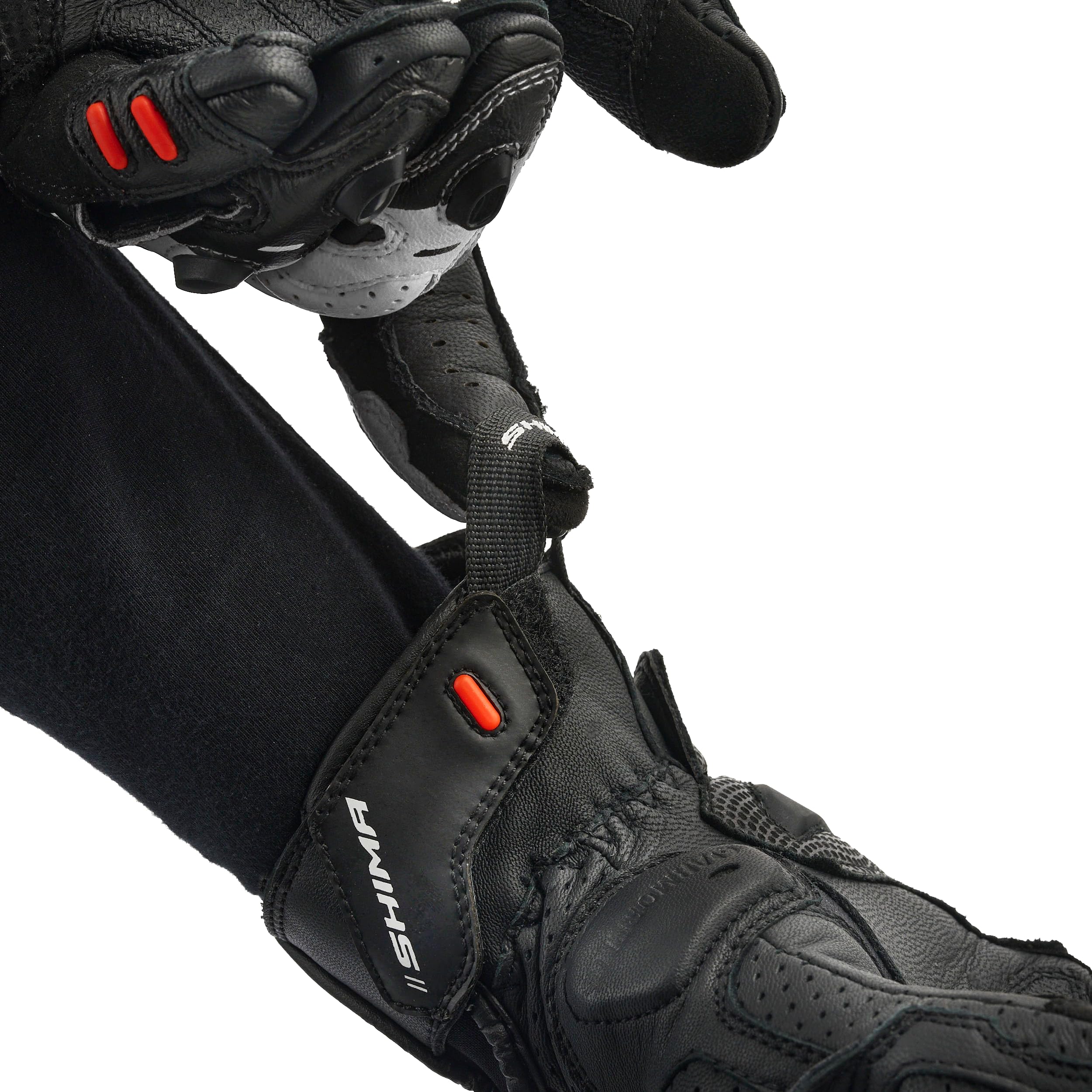 SHIMA XRS-3 Motorrad Handschuhe Herren Leder Kurze Sport Motorradhandschuhe Schutz Touchscreen Stadt Lederhandschuhe Motorcycle Belüftet Verstärkt Perforiertes Leicht (Herren, Weiß, 3XL)
