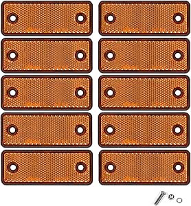 Automotive Stickers: Truck Motorcycle Adhesive Rectangle Plastic Reflector Reflective Warning Plate Auto Car Stickers Safety Sign Red & White From Car Lighting Accessories - Price 16.08