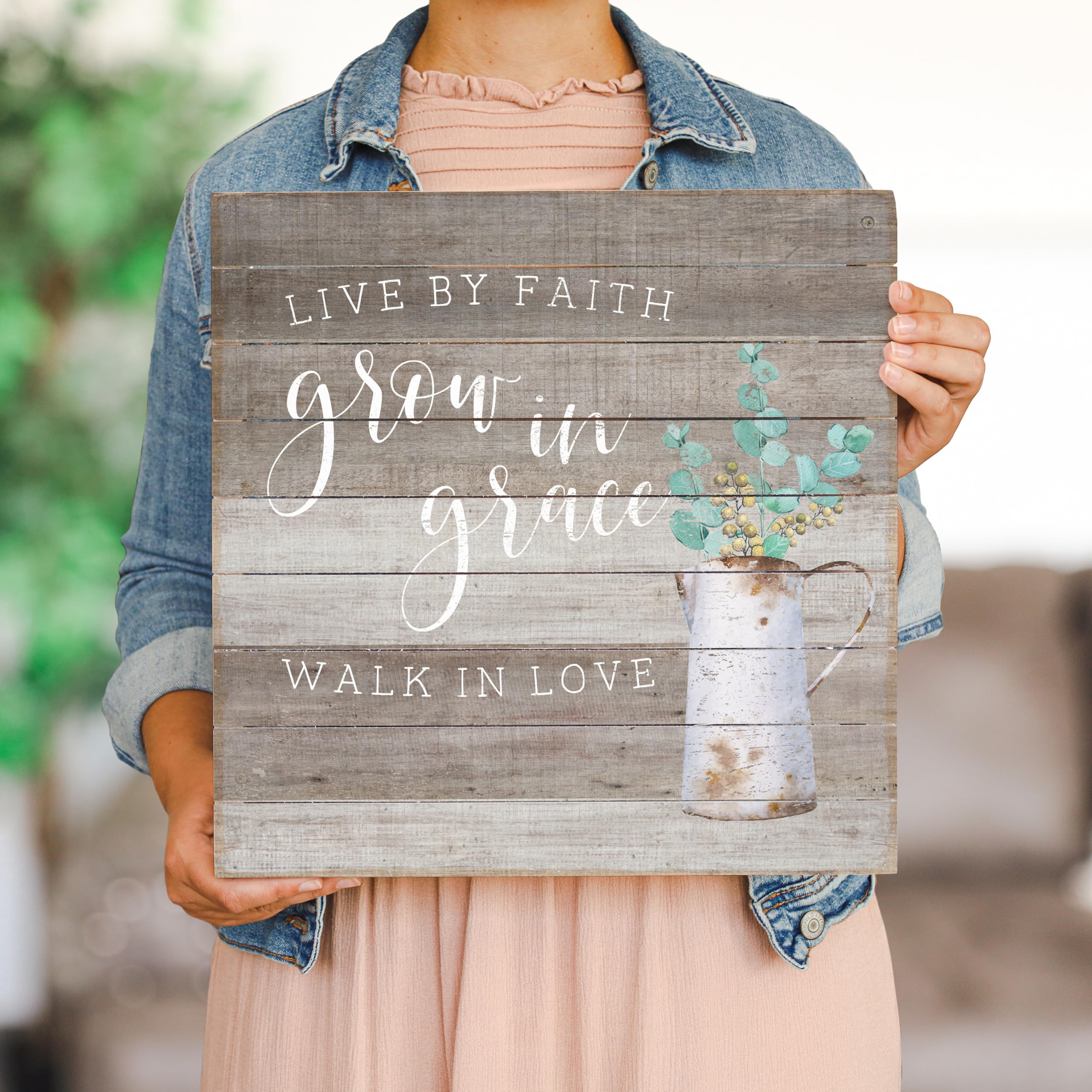 Live by Faith Grow in Grace Walk in Love Farmhouse