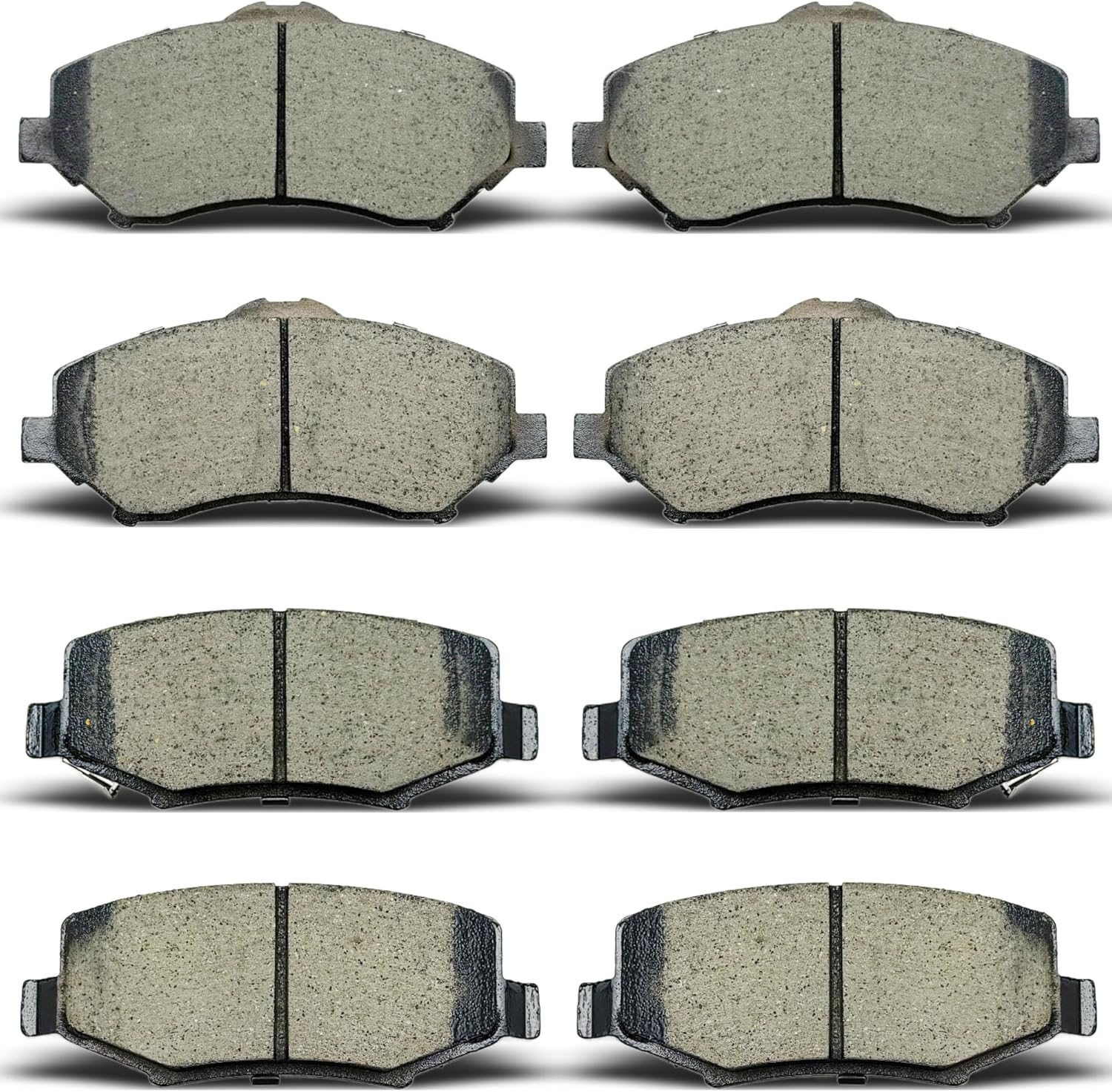 8pcs Front Rear Ceramic Brake Pads Brakes Kits Compatible with 2007-2011 Dodge Nitro,2008-2012 Jeep Liberty,2007-2017 Jeep Wrangler,2018 Jeep Wrangler JK