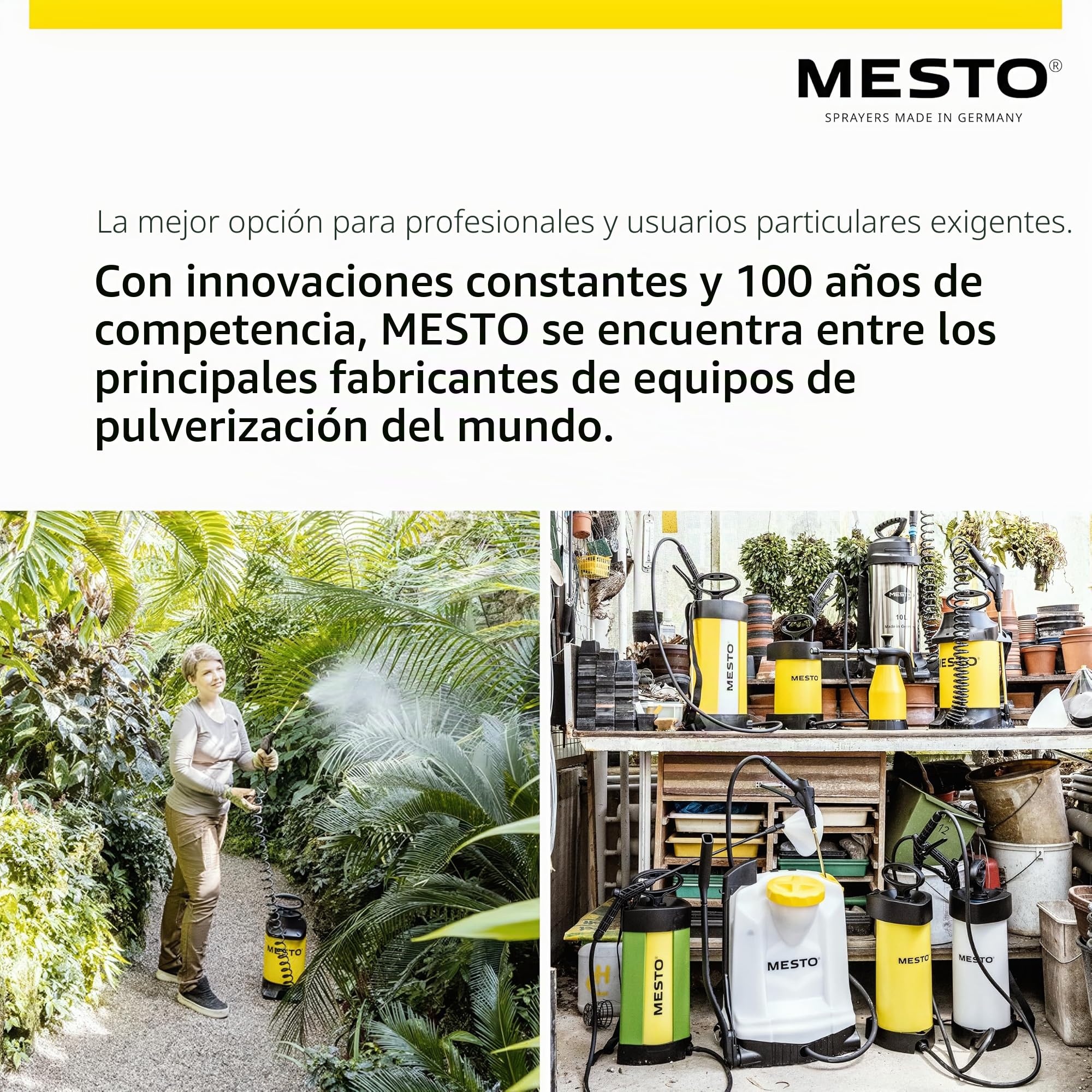 MESTO Set de 5 pulverizadores profesionales a presión de 5 l, incluye filtro Mesto, 120 mm, pulverizador a presión de 3 bares, botella pulverizadora para casa y jardín, botella pulverizadora para