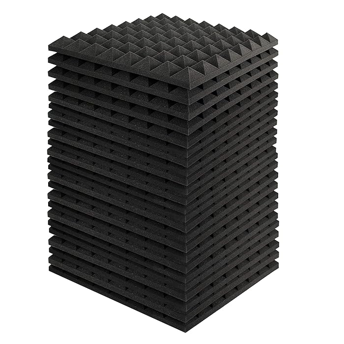 Buy BQKOZFIN Pyramid Acoustic Foam Panels Tiles Fireproof Soundproofing