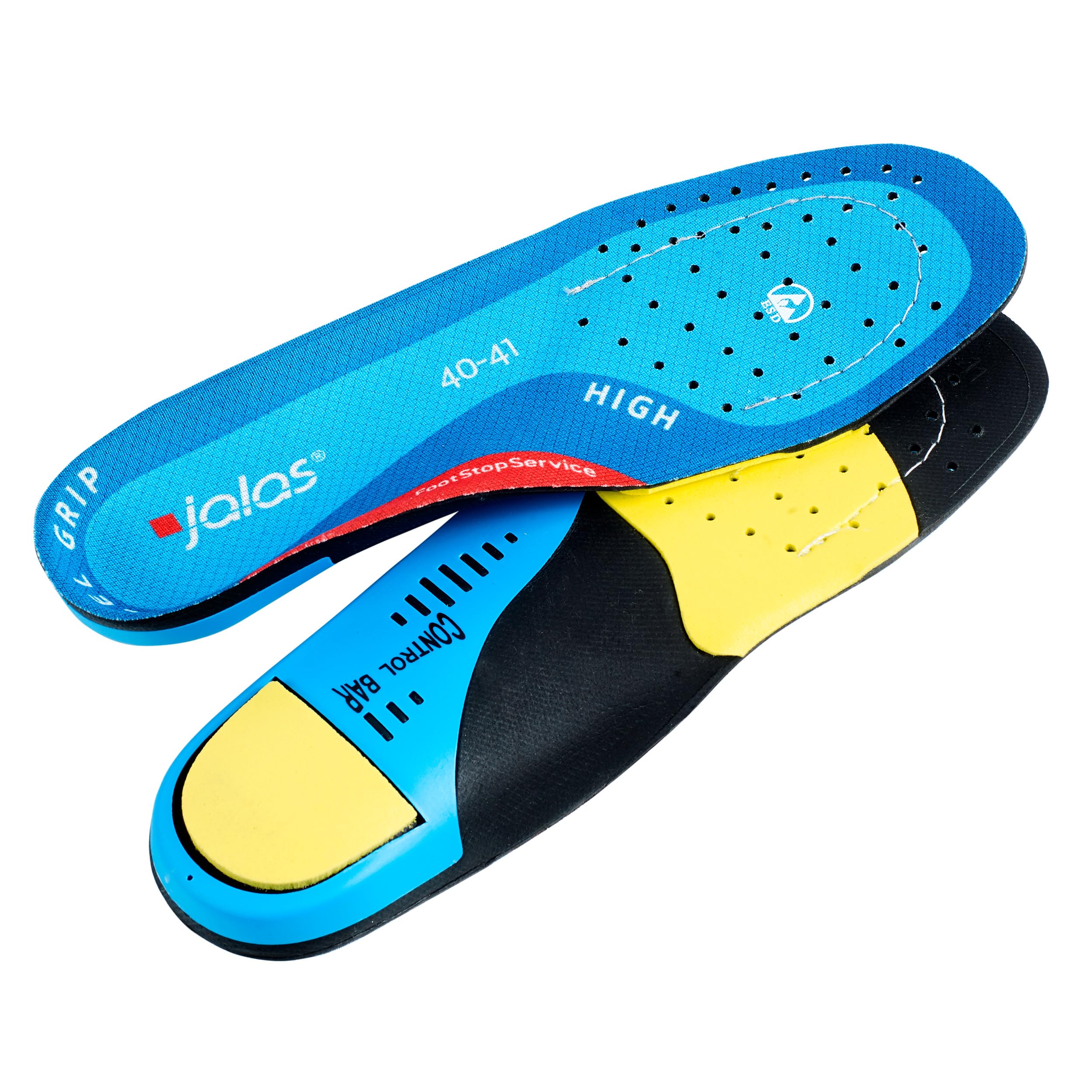 JALAS Neutralizer 8709H "High Arch" Einlegesohle für hohe Fußgewölbe - Arbeits Einlegesohlen - ESD-Schutzsystem - Ergothan Stoßdämpfungssystem, Größe 38