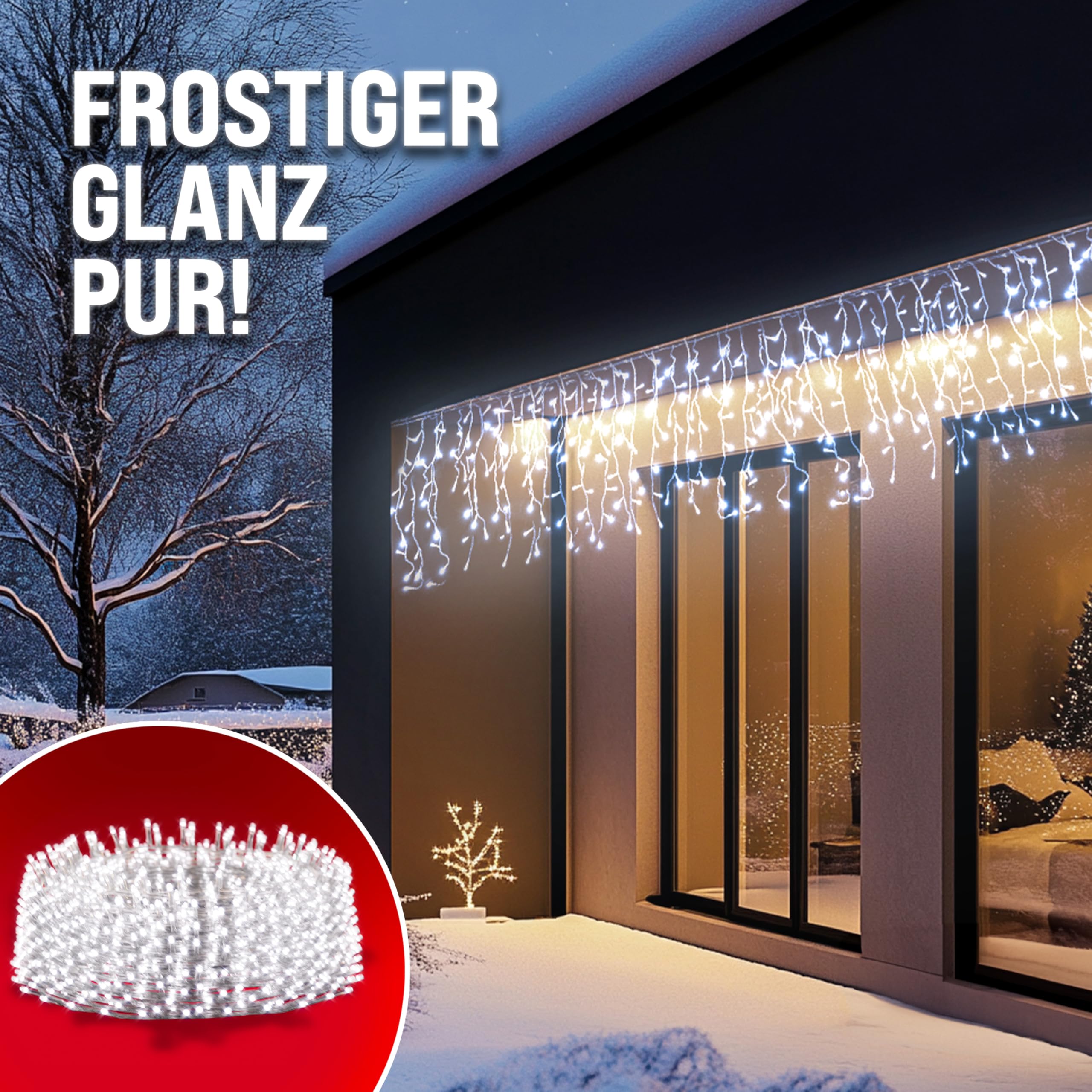 Kerst Lichtgordijn LED - Ijsregen - Kerst Lichtgordijn (LED) Kleur