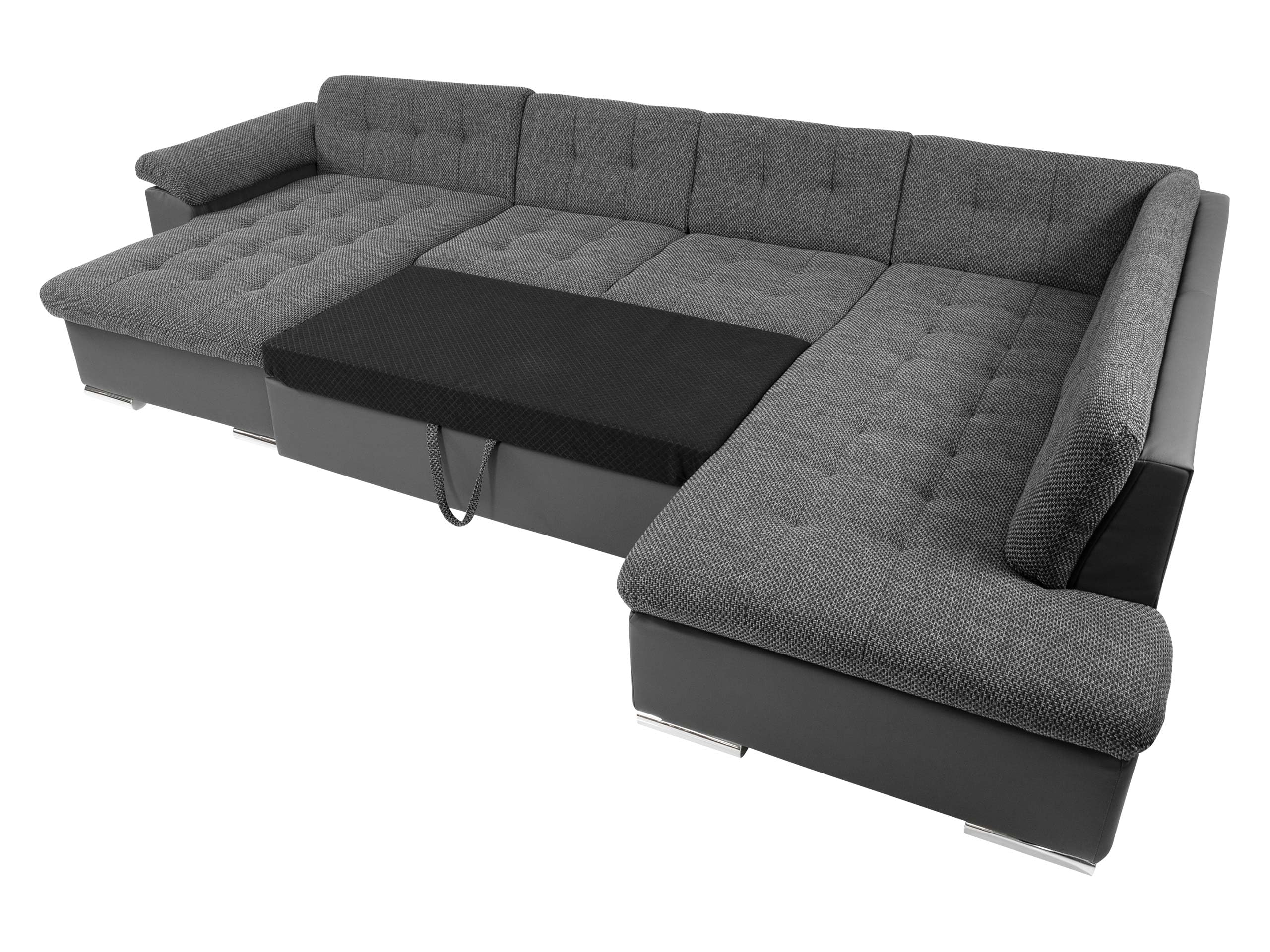 Mirjan24 Eckcouch Ecksofa Niko Bis, Design Sofa Couch mit Schlaffunktion und Bettkasten U-Sofa Farbauswahl Wohnlandschaft vom Hersteller (Ecksofa Links, Soul 20 + Soul 13)