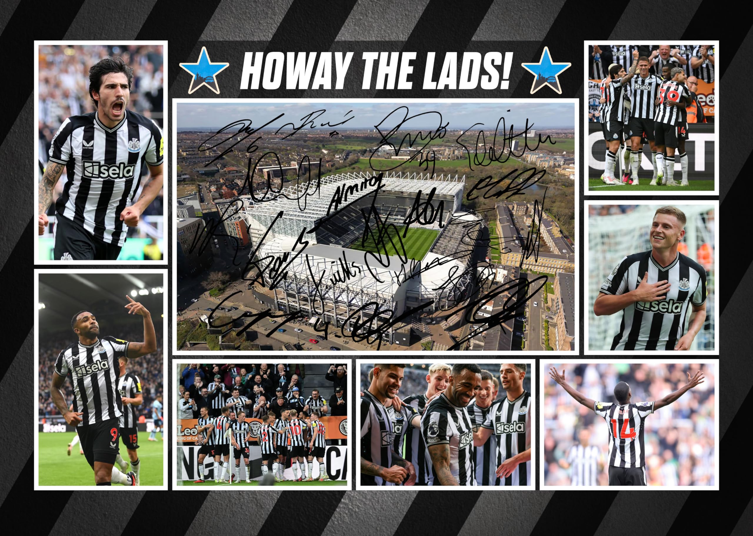 RJR PRINTSHoway The Lads! ' 2023/4 Team Player Multi Signed A4 Montage Photo Print Pre Printed Signature Autograph Football Gift