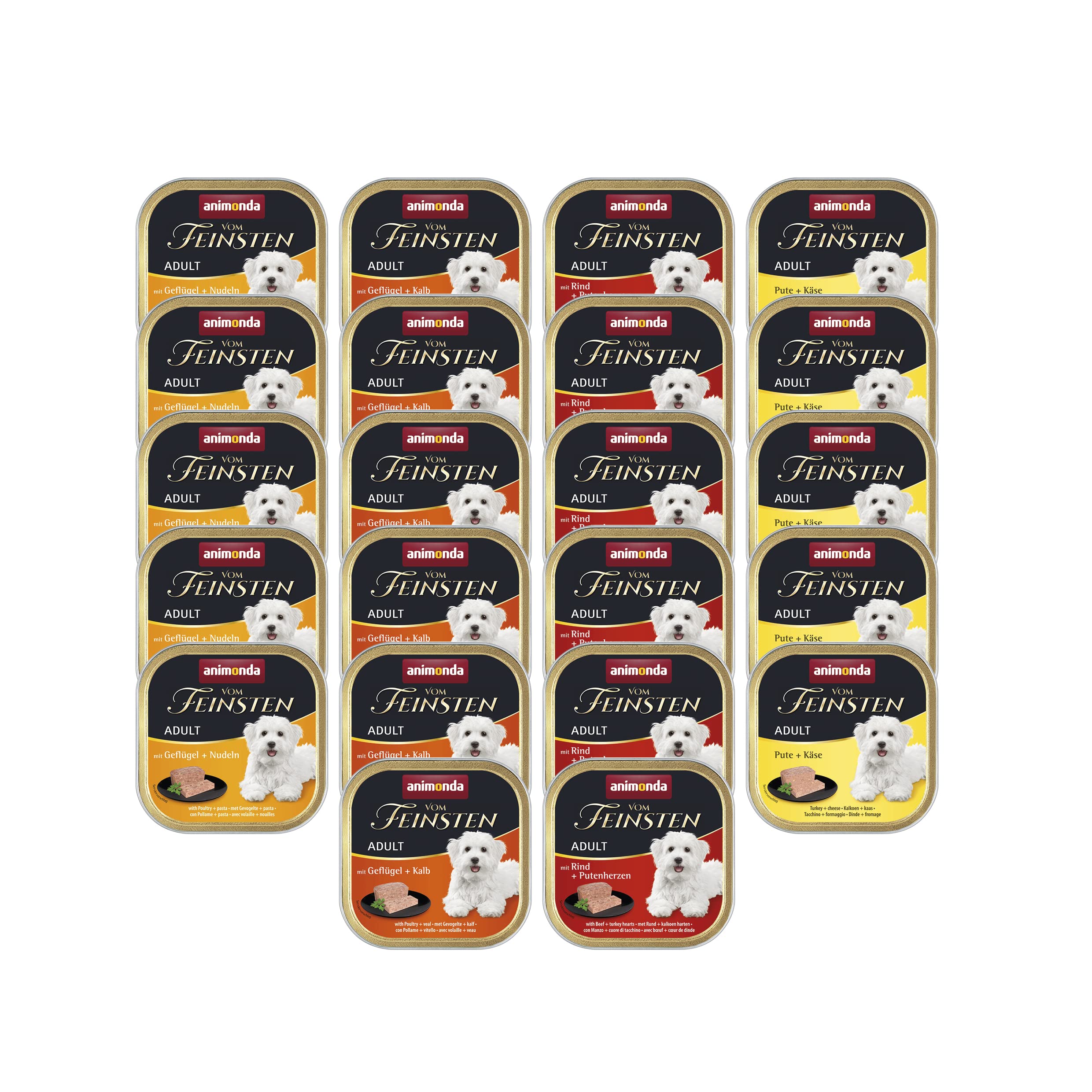 animonda Vom Feinsten Adult cibo per cani, alimento umido per cani adulti, mix 1, 22 x 150 g