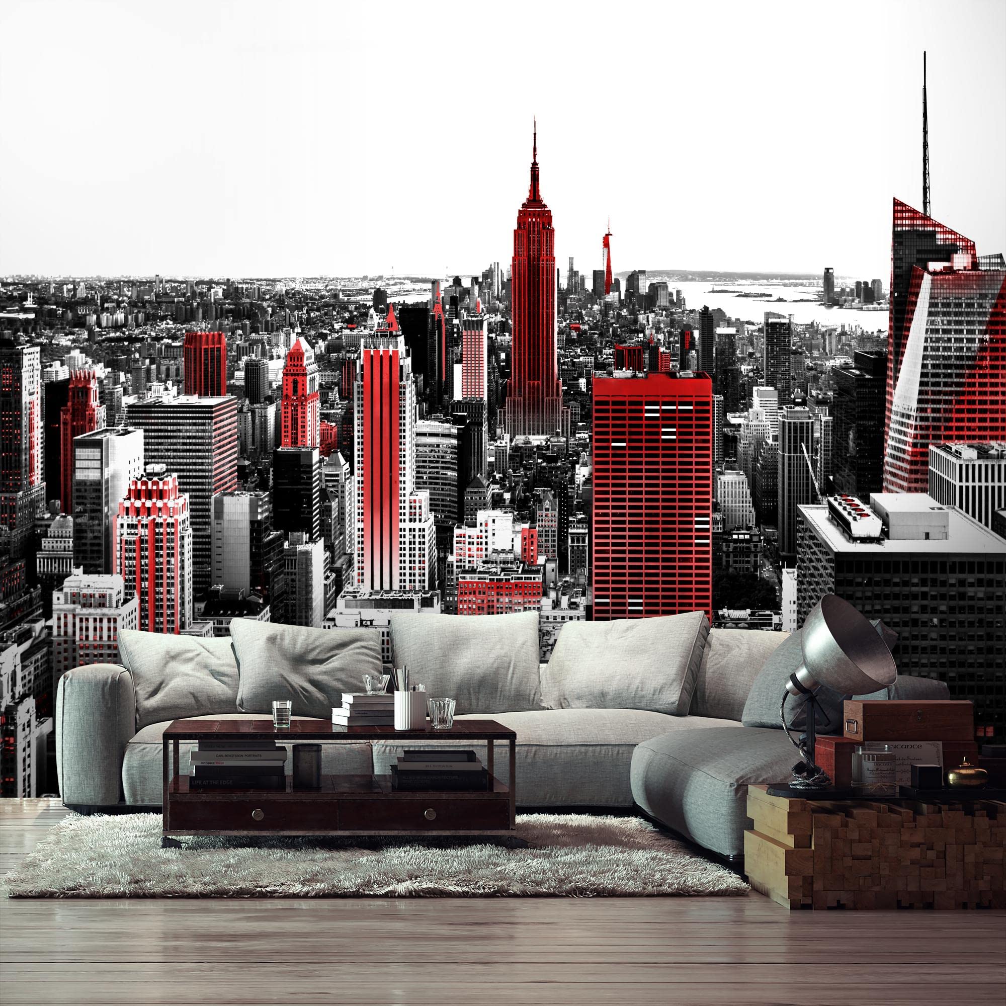 Fotobehang New York Stad 352 x 250 cm - Vliesbehang Woonkamer Slaapkamer Kantoor Hal Decoratie Muurschilderingen XXL Moderne Wanddecoratie - 100% MADE IN GERMANY - Runa Behang - 9005011b