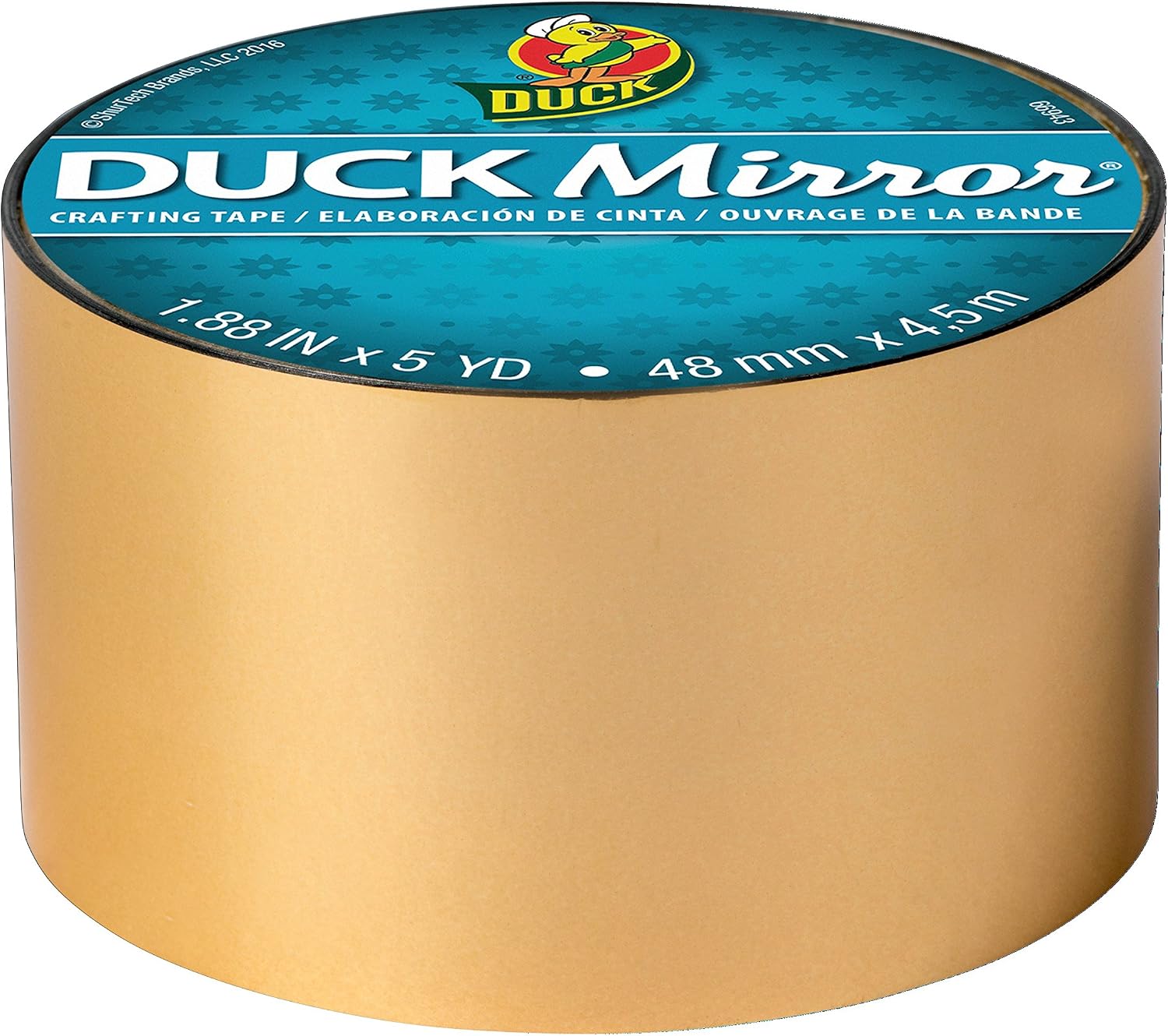 Duck Mirror Crafting Tape, 1.88 Inches x 5 Yards, Gold