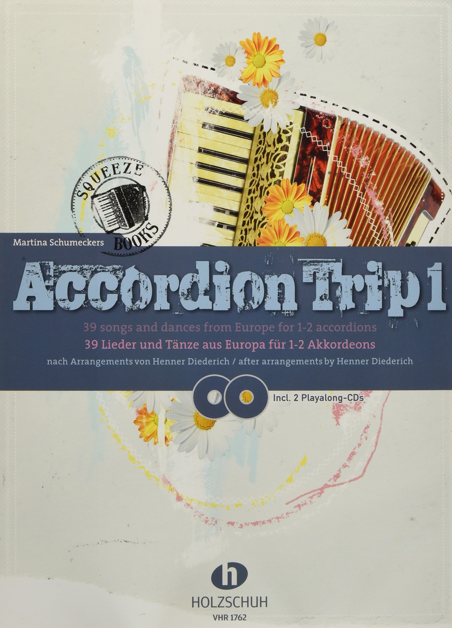 Recueil Accordion Trip 1 de 39 lieder d'Europe pour accordéon avec audio
