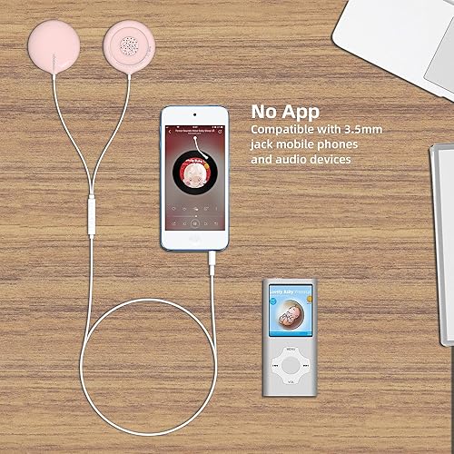 Miniatura 6 de Mosalogic Auriculares para embarazadas con altavoces para embarazadas, reproductor de música para embarazadas con adhesivos seguros aprobados por la
