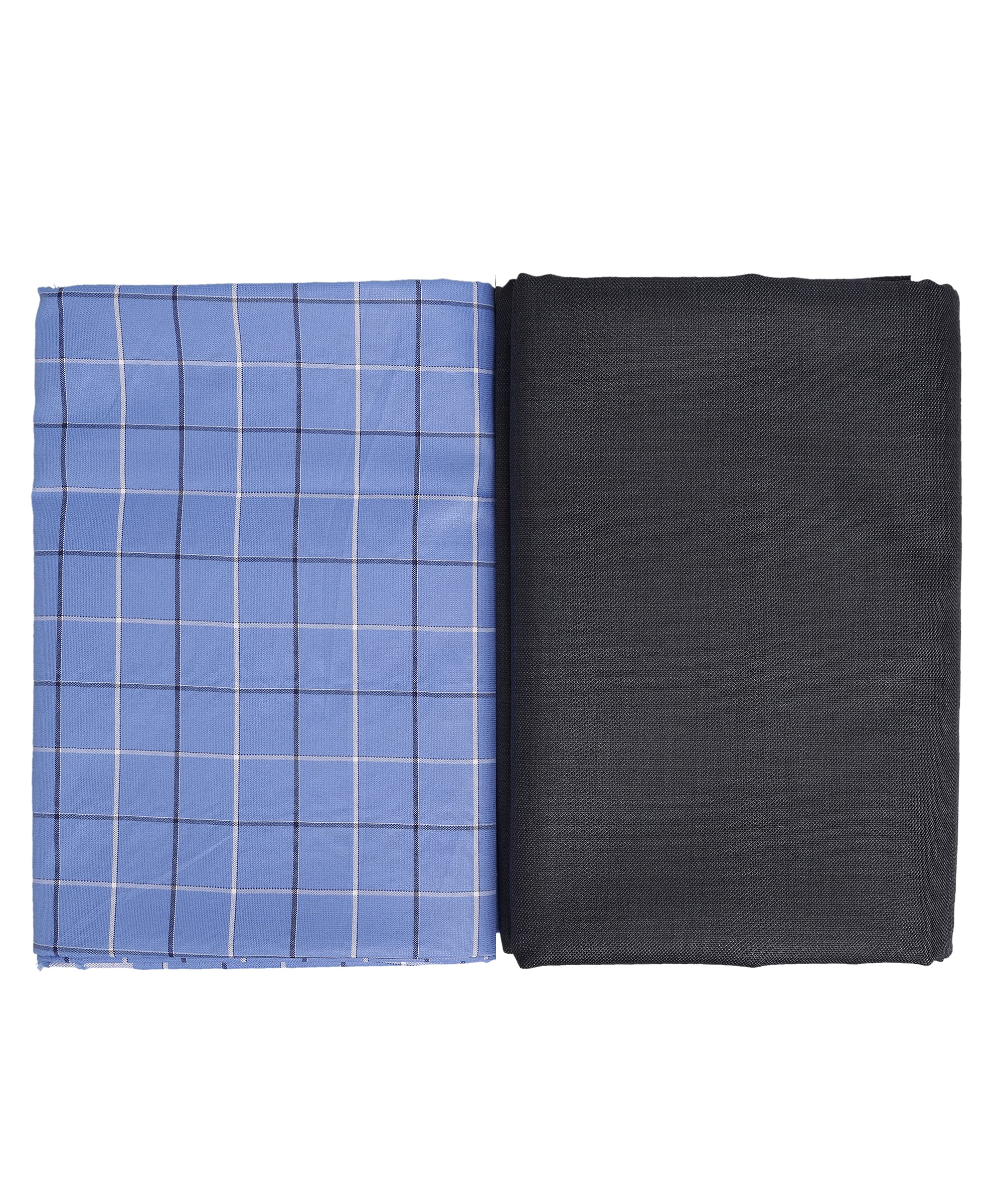 My Fabric Store Men's Unstitched Checkered Shirt and Trouser Fabric - Gift Box Packing - APY-28