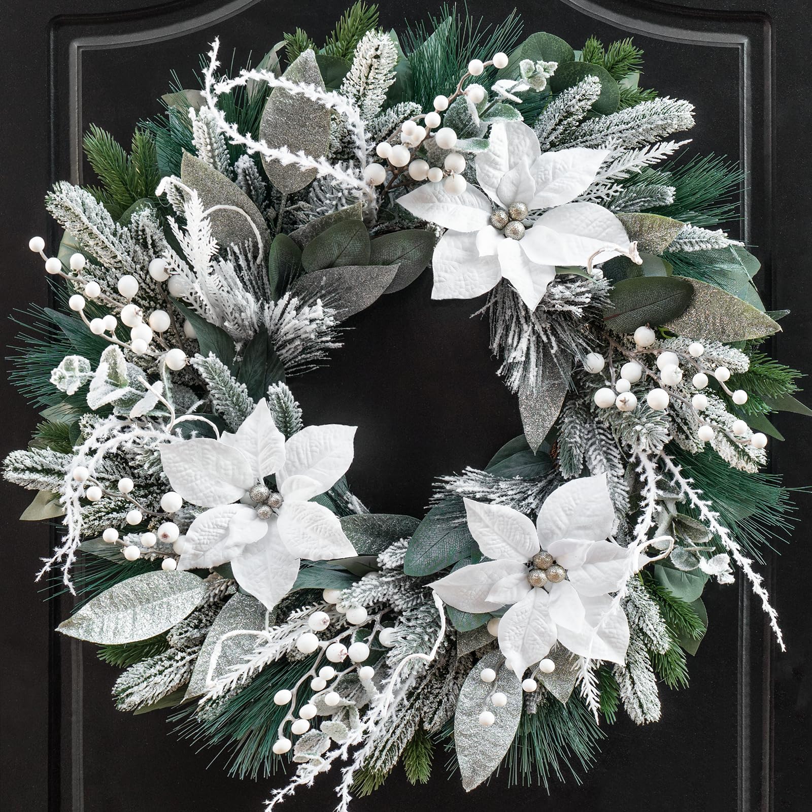 Amazon.com: Winter Wreaths for Front Door 24 Inch Outdoor