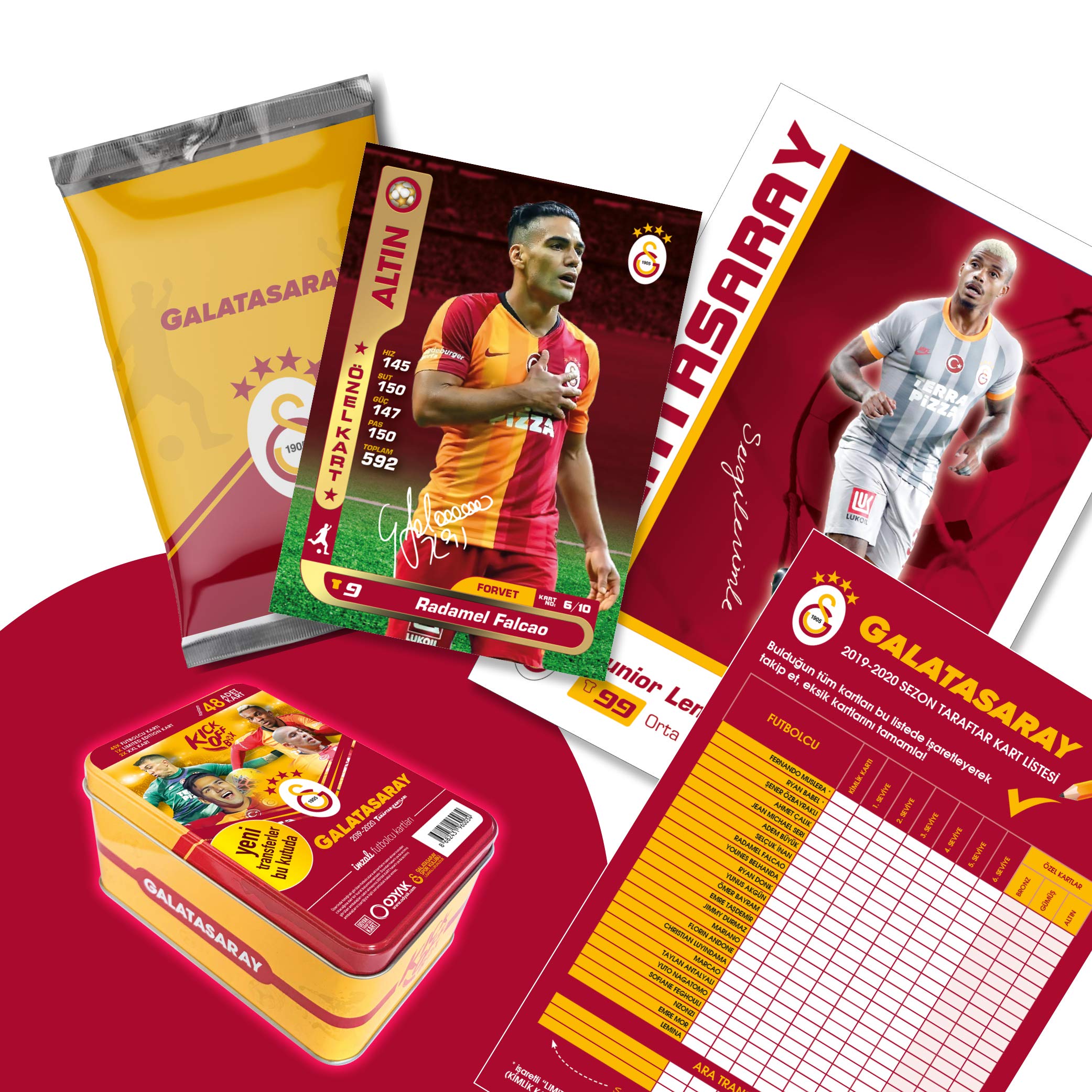 Original Licensed 48 Player Cards Trading Cards with Original Packaging Autographs Football Cards Season 2019/20 Fan Item Set with Gift Box GS