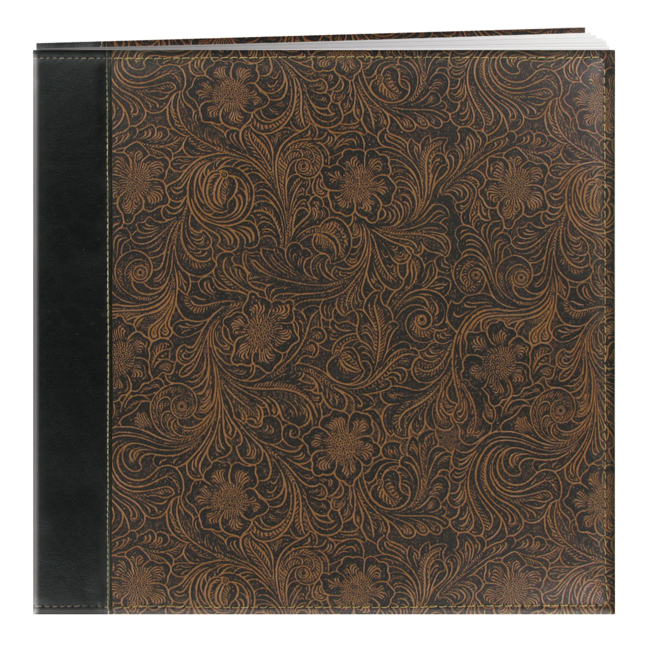 Pioneer 12 Inch By 12 Inch Postbound Embossed Sewn Leatherette Cover Memory Book
