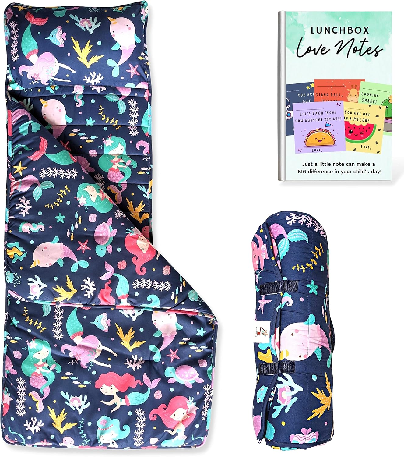 Toddler Nap Mat with Pillow and Blanket XL 58" X 20" Nap