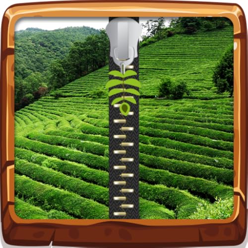 Tea Field Zipper Lock Screen