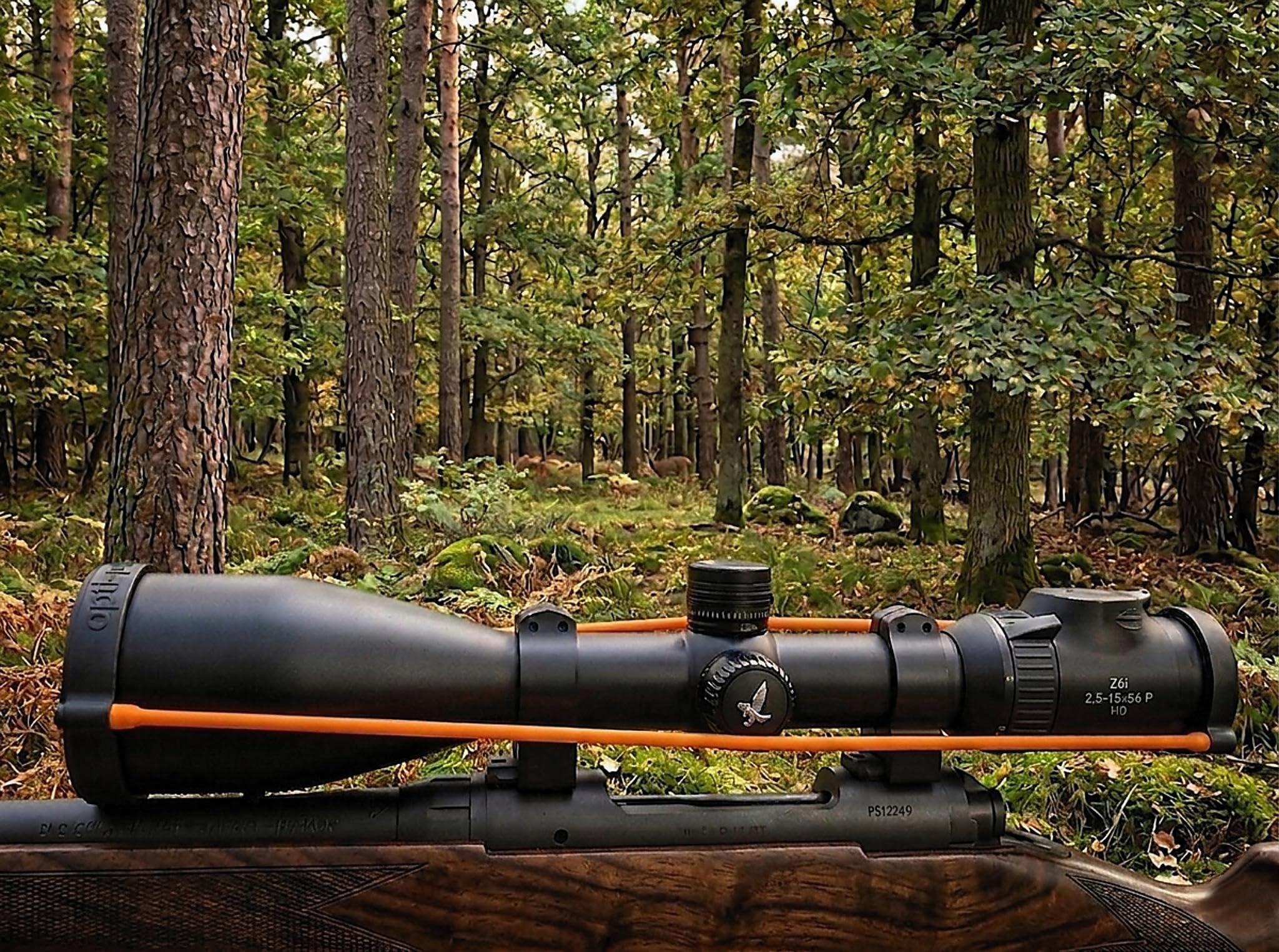 Protector de visores de Caza y Tiro para Swarovski Z6/Z6i, Naranja y Negro. para Modelos Z6 y Z6i 2,5-15x56