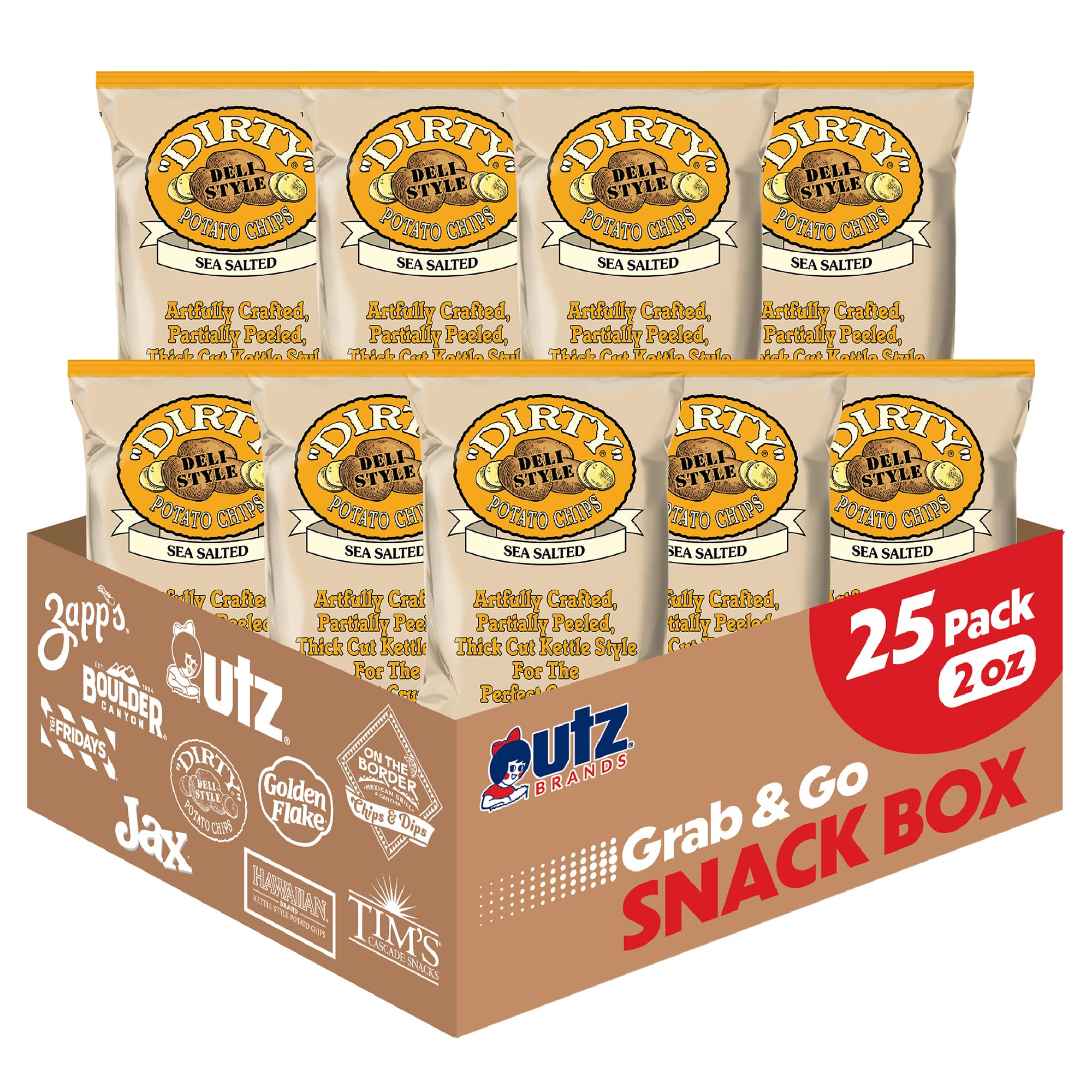 Dirty Sea Salted Potato Chips, 2 Ounce - 25 per case.