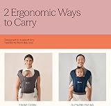 Ergobaby Embrace Porte Bebe Nouveau-ne Physiologique et Ergonomique Extremement Doux (Oxford Blue) - 5