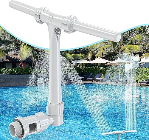 ENVEED Pool Fountain - Dual Spray Water Fountains for Above GroundInground Pools, 2-in-1 Adjustable Waterfall Pool Sprinkler Fountain for Cooling &